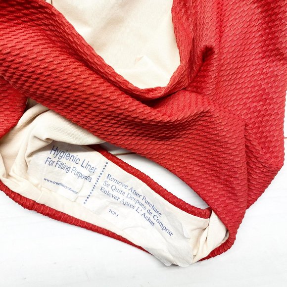 CHELSEA 28 Red Textured High Waisted Bikini Bottoms XS NWOT - Picture 4 of 7